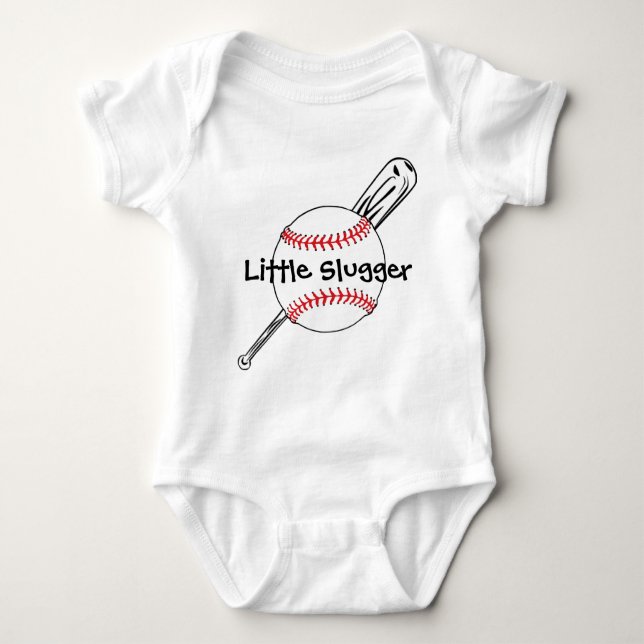 Kleine Babykleidung für das Gepäck im Baseball Baby Strampler (Vorderseite)