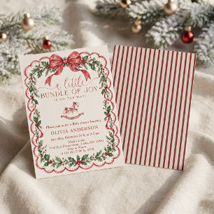 Kleine Babyparty Weihnachten Einladung