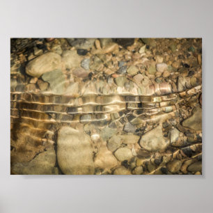 Kleine Bach Kiesel Steine Natur Poster