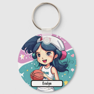 Kleine Baller Babe, mit Custom Nametag! Schlüssela Schlüsselanhänger