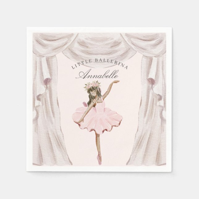 Kleine Ballerina Geburtstag Napkins Party Dekorati Serviette (Vorderseite)