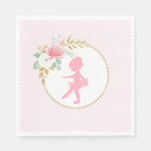 Kleine Ballerina Geburtstagsparty Napkins Serviette