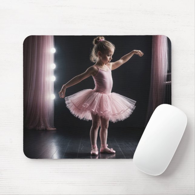 Kleine Ballerina in rosa Tutu Mousepad (Mit Mouse)