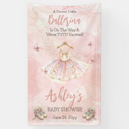 Kleine Ballerina ist auf dem Weg Tutu Babydusche Banner