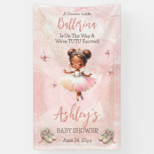 Kleine Ballerina ist auf dem Weg Tutu Babydusche Banner