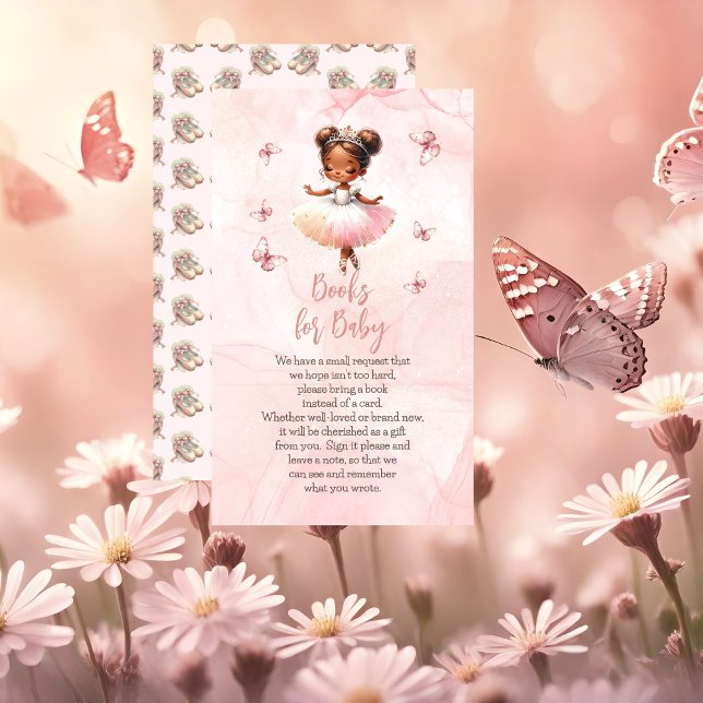 Kleine Ballerina Pink Babyduschbücher für Baby Begleitkarte (Sweet Little Ballerina Is On The Way & We're TUTU Excited Pink Girl Baby Shower Books for Baby Card)