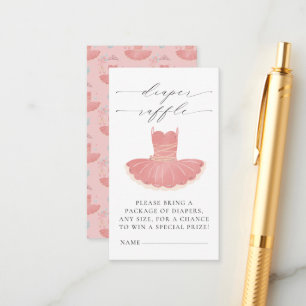 Kleine Ballerina Pink Babydusche Windelwanne Begleitkarte