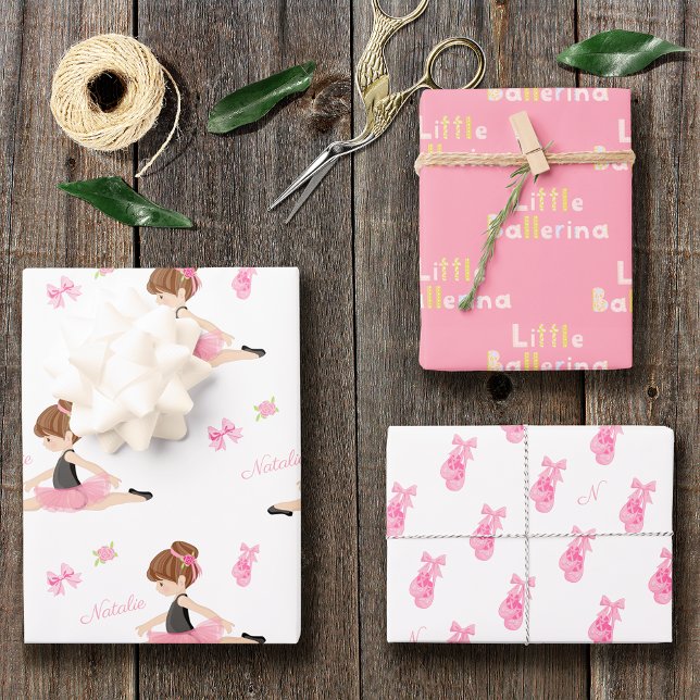 Kleine Ballerina Pink Ballettmädchen Geburtstag Geschenkpapier Set (Von Creator hochgeladen)