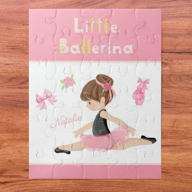 Kleine Ballerina Pink Ballettmädchen Name Puzzle (Von Creator hochgeladen)