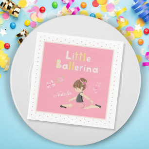 Kleine Ballerina Pink Ballettmädchen Party Serviette
