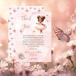 Kleine Ballerina Pink Girl Babydusche Dankeskarte<br><div class="desc">"Eine süße kleine Ballerina ist unterwegs und wir sind begeistert von TUTU!" Niedliche Ballerina und Schmetterlinge Mädchen Babydusche oder Sprinkle "Danke" Design mit rosa Alkohol und Tinte Stil rosa Hintergrund vorne mit einem rosa Schmetterlingsmuster auf blassrosa soliden Hintergrund auf der Rückseite. Paginiert gut mit Artikeln aus unserer "A Sweet Little...</div>