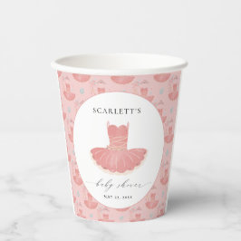 Kleine Ballerina Pink Tutu Babydusche Pappbecher