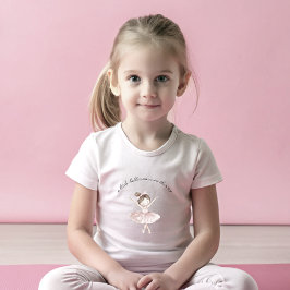 Kleine Ballerina Watercolor Girl Babydusche Baby T-shirt