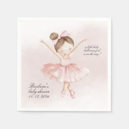 Kleine Ballerina Watercolor Girl Babydusche Serviette