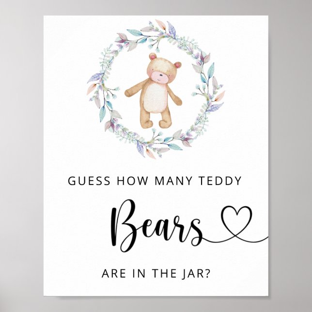 Kleine Bärenrätchen, wie viele Teddybären Poster (Vorne)