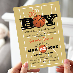 Kleine Basketball-Baby-Party für Jungen Einladung