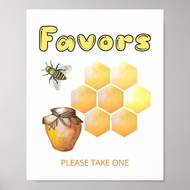 Kleine Bee Baby Duwer Lieblingsmarke Poster (Vorne)