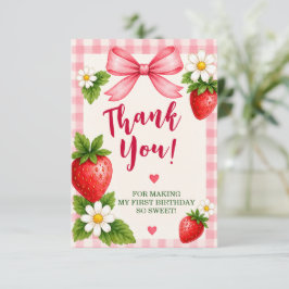 Kleine Beeren-Erdbeer-Geburtstags-Dankeskarten Dankeskarte