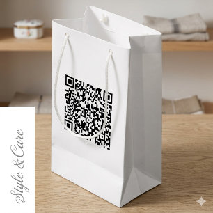 Kleine benutzerdefinierte Tasche mit QR-Code für M Geschenktüte