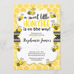 Kleine Biene auf dem Weg   Bee Baby Shower Einladung