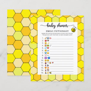 Kleine Biene Baby Shower Emoji Pictionary Spiel