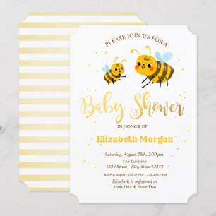 Kleine Bienen Baby Shower Einladung
