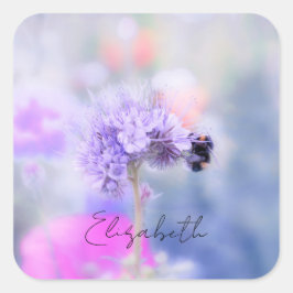 Kleine Bienenaufkleber Quadratischer Aufkleber