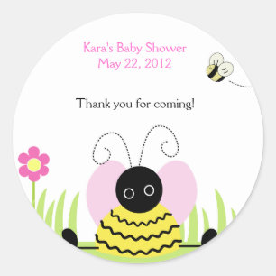 Kleine Bienenstockbienen Babydusche Sticker
