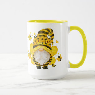 Kleine Bienenzucht in Sonnenblumen Tasse