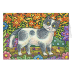 KLEINE BIRDIE SAGTE MIR, KATZE BIRTHDAKARTE PASSEN