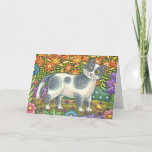 KLEINE BIRDIE SAGTE MIR, KATZE BIRTHDAKARTE PASSEN KARTE