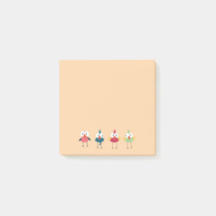 Kleine Birdies 3" x 3" Post-it®-Notizen Post-it Klebezettel