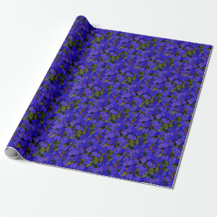 Kleine blaue Blumen Geschenkpapier