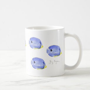 Kleine blaue Fisch-Tassen u. Trinkbehälter Kaffeetasse