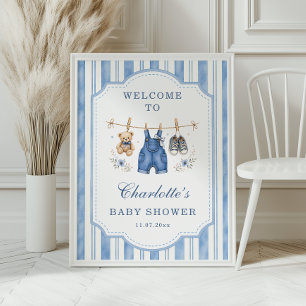 Kleine Blaue Jeans Baby Mädchen Shower Begrüßungsp Poster