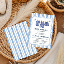 Kleine blaue Jeans sind auf dem Weg, Denim-Baby-Pa