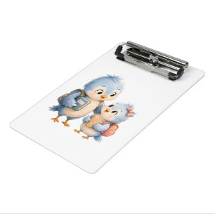 Kleine Blaue Vögel Mini-Clipboard Mini Klemmbrett
