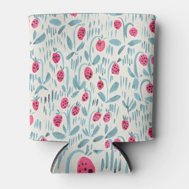 Kleine Blume: Aquarell Nahtlos Dosenkühler (Vorderseite)