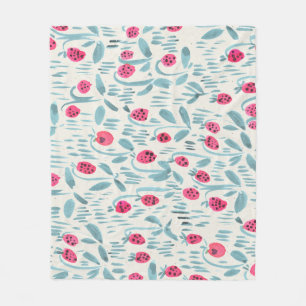 Kleine Blume: Aquarell Nahtlos Fleecedecke