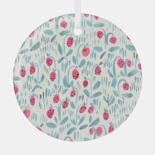 Kleine Blume: Aquarell Nahtlos Ornament Aus Glas