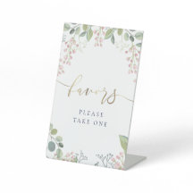 kleine Blume bevorzugen Schild