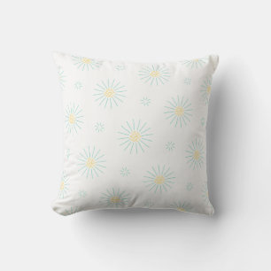 Kleine Blume blau und gelb Kissen