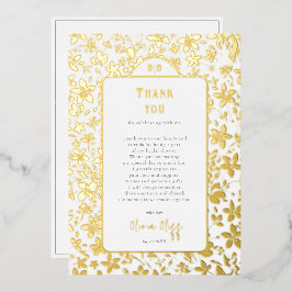 Kleine Blume Brautparty Danke Foil Card Folieneinladung