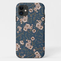 Kleine Blume hellblaues Muster