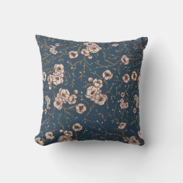 Kleine Blume hellblaues Muster Kissen