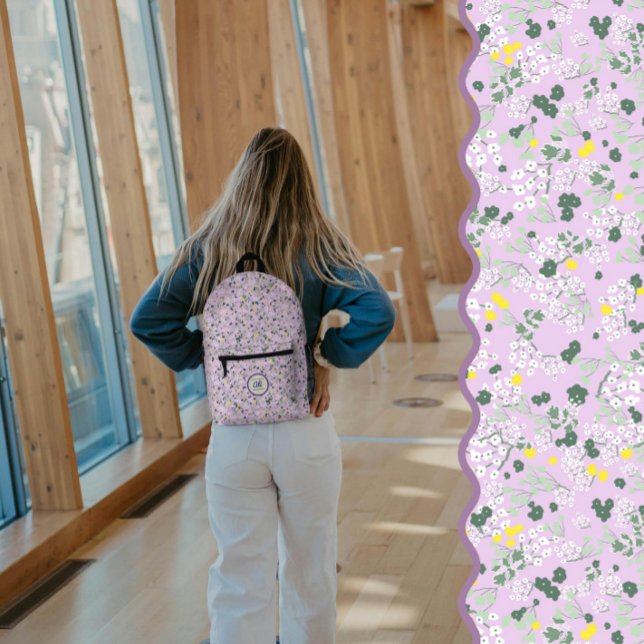 Kleine Blume Hintergrund Bedruckter Rucksack (Von Creator hochgeladen)