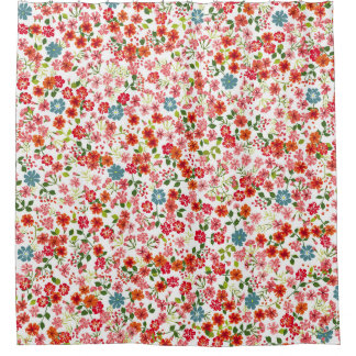 Kleine Blume, im Stile von calico nahtloser Backgr Duschvorhang