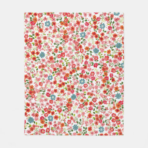 Kleine Blume, im Stile von calico nahtloser Backgr Fleecedecke