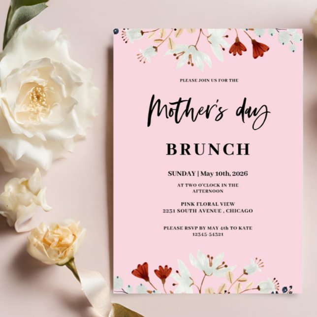 Kleine Blume Muttertag Mittag Einladung (Von Creator hochgeladen)