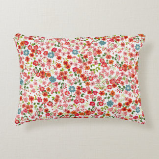 Kleine Blumen, Calico-Stil nahtloser Hintergrund Dekokissen